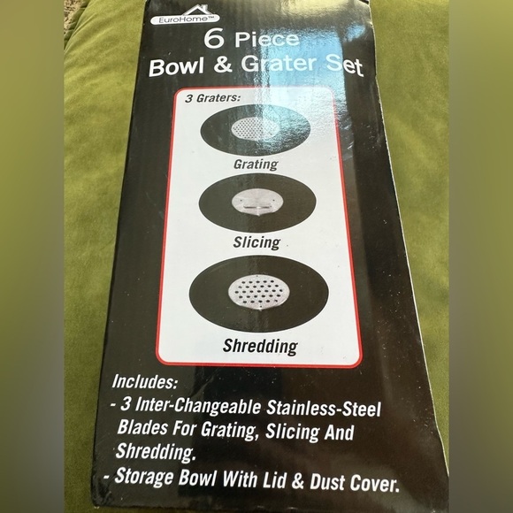NEW EuroHome Stainless Steel 6-Piece Bowl and Grater Set - Picture 3 of 9